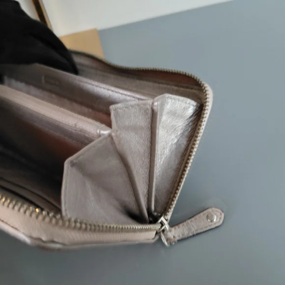 Coach Metallic Gray Women's Wallet - Picture 10 of 11
